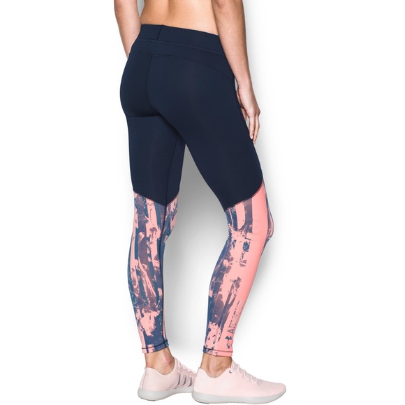 Under Armour - Cold Gear - Compression Leggings - Navy/Pink - XS - Picture 7 of 7